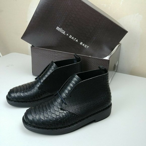 Melissa | Shoes | Nwt Melissa Desert Boot Python Baja East Black | Poshmark